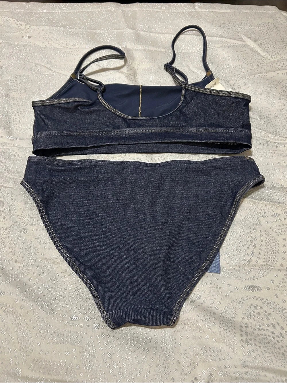 aerie A Match Made In DenimTwo-Piece Scoop Bikini Set